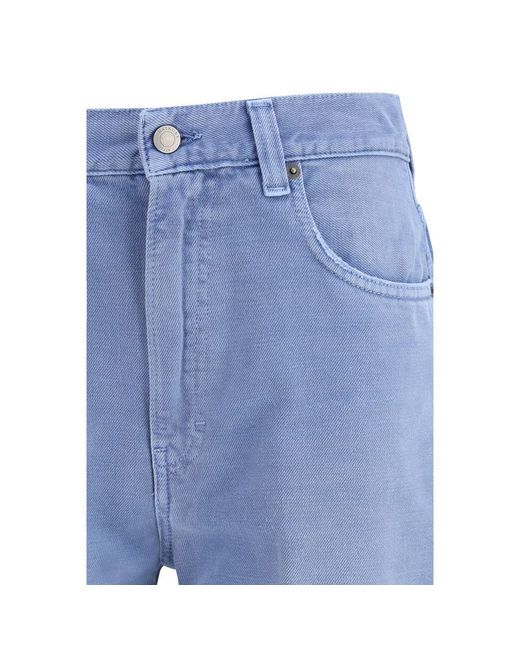 Haikure Blue Cotton Relaxed Fit Jeans
