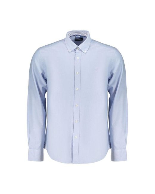 North Sails Blue Azzurro Cotton Men's Shirt for men