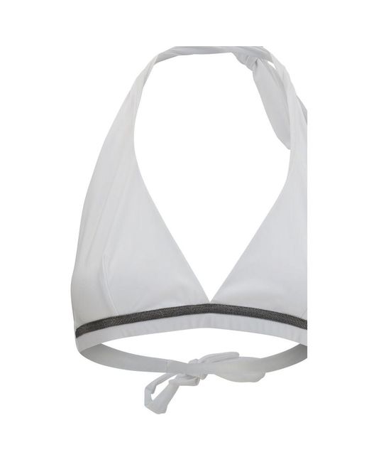 Brunello Cucinelli White Polyamide Bikini