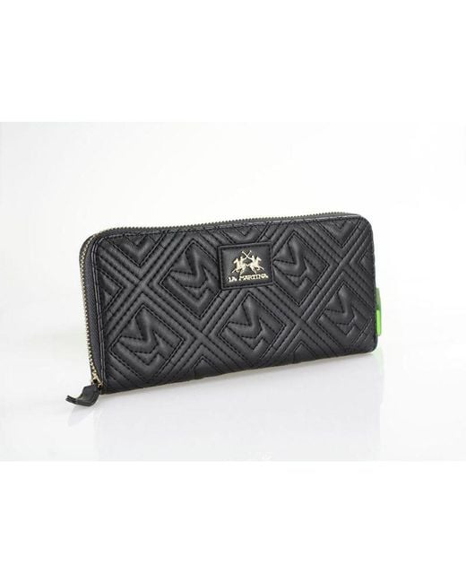 La Martina Black Polyethylene Wallet