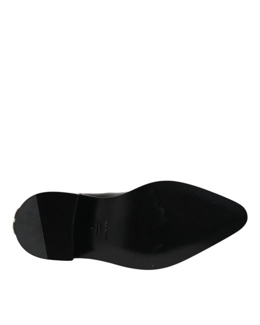 Dolce & Gabbana Black Studded Chelsea Short Ankle Boots Shoes for men