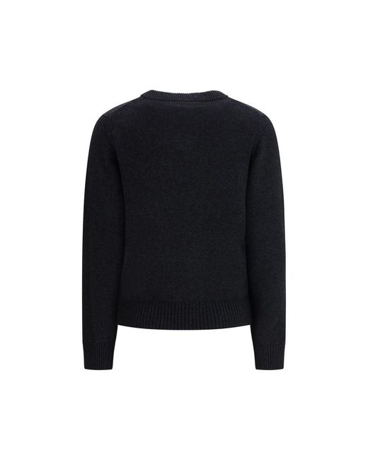 Ganni Black Gray Polyamide Sweatshirt