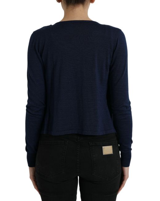 Dolce & Gabbana Black Elegant Cashmere Silk Cardigan Sweater