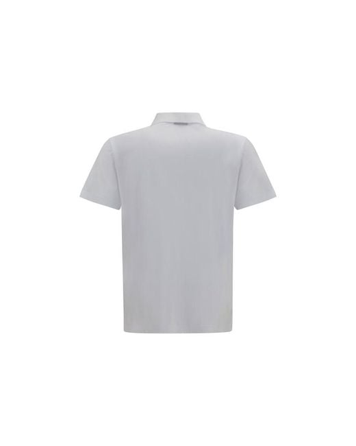 Gucci White Cotton Polo Shirt for men