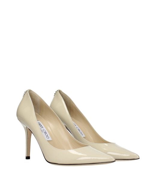 Jimmy Choo Metallic Beige Leather High Heel Pumps