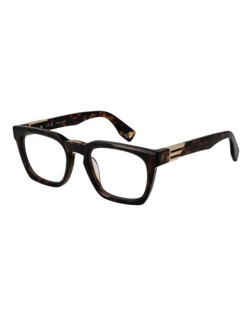 Police Black Brown Cellulose Acetate Glasses (frames) for men