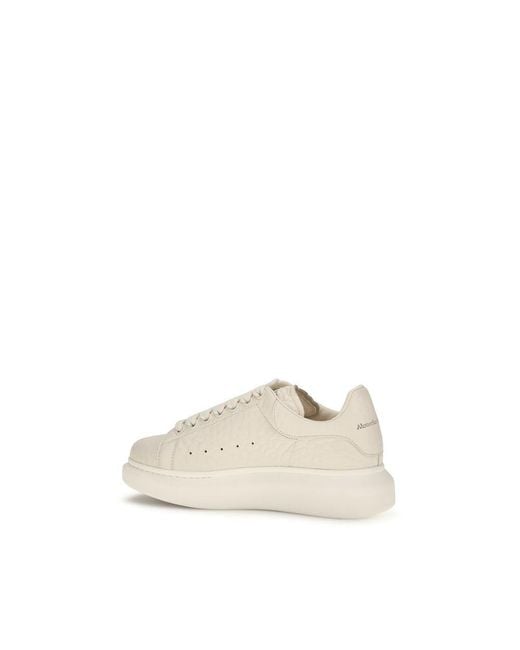 McQueen Natural White Calf Leather Bos Taurus Chunky Sneakers
