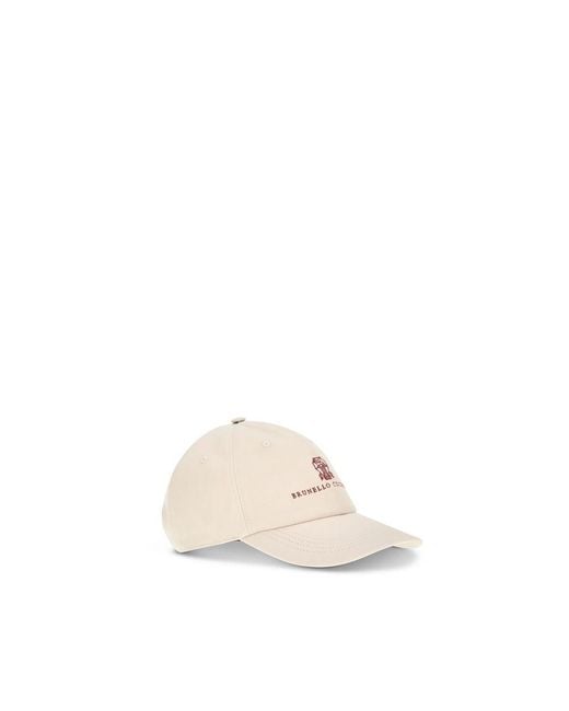 Brunello Cucinelli Natural Beige Cotton Cap (baseball Hat) for men