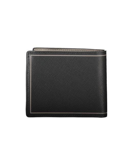 Tommy Hilfiger Black Elegant Leather Bifold Wallet for men
