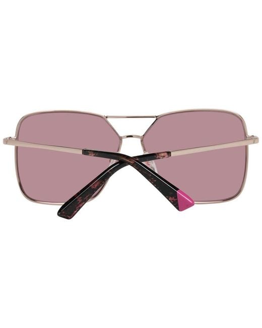 Web Purple Rose Gold Metal Sunglasses