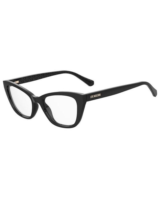 Love Moschino Black Cellulose Propionate Glasses (Frames) Accessory