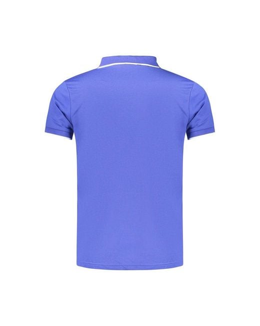 Lotto Leggenda Blue Polyester Men's Polo Shirt for men