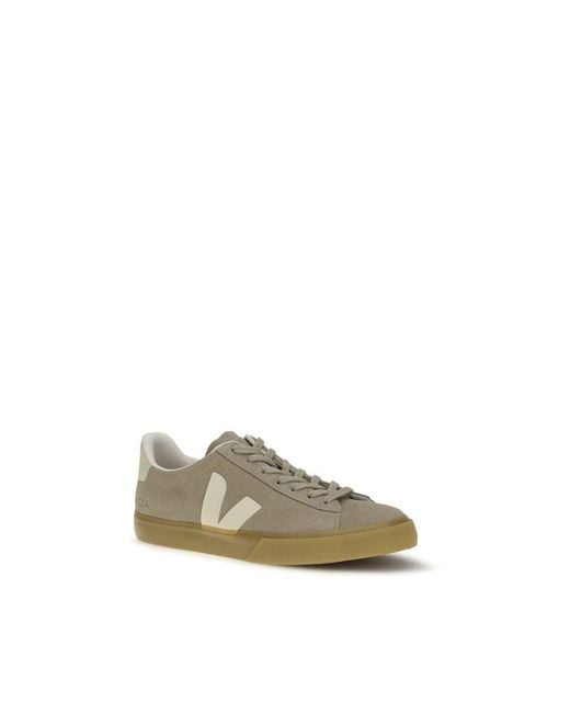 Veja Green Beige Calf Leather Bos Taurus Low Top Sneakers for men