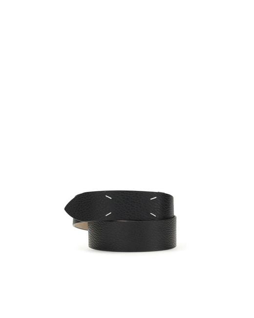 Maison Margiela Black Calf Leather Bos Taurus Regular Belt