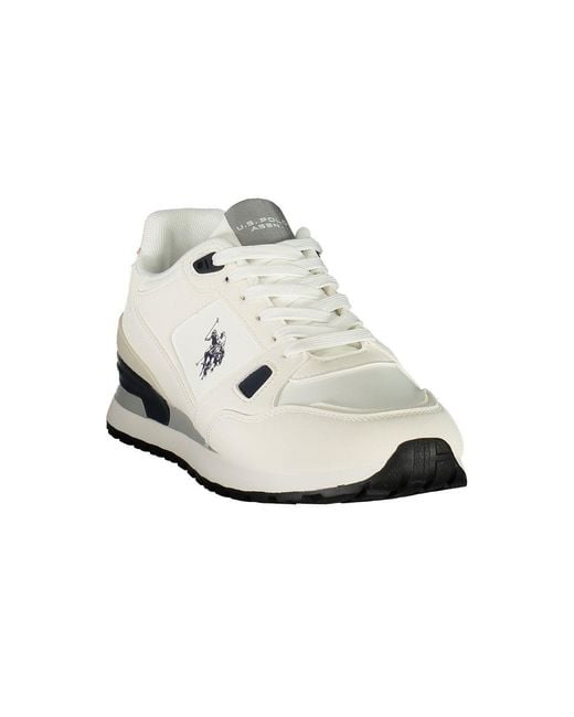 U.S. POLO ASSN. White Polyurethane Mens Sneaker for men