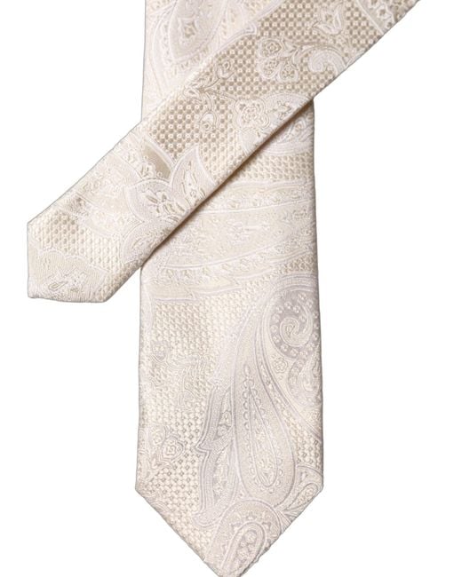 Dolce & Gabbana Natural Floral Silk Adjustable 'Sd Neckmen's Tie for men