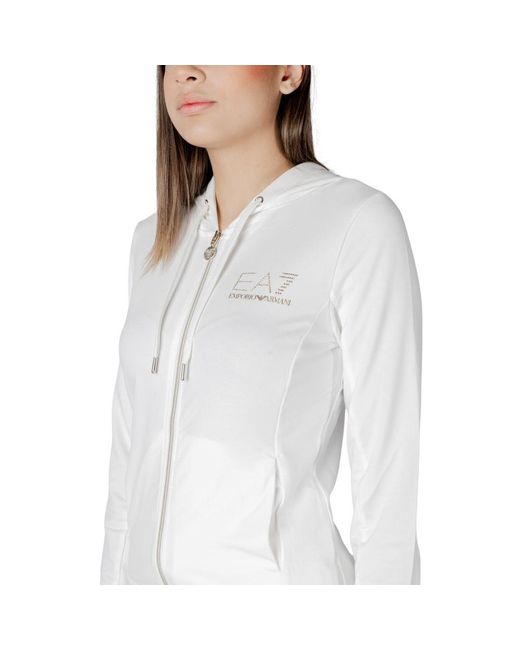 EA7 White Cream Polyester Tracksuit