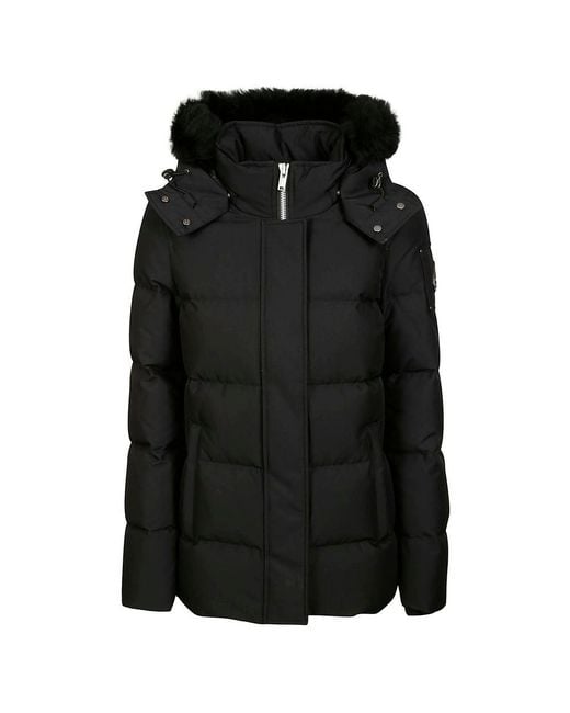 Moose Knuckles Black Polyester Jackets & Coat
