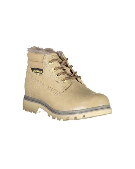 Carrera Natural Lace-Up Boots With Contrast Details
