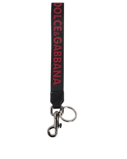 Dolce & Gabbana White Dg Logo Polyester Keychain Keyring for men