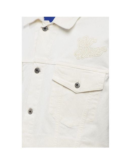 Off-White c/o Virgil Abloh Blue Oversized 90slogo Denim Vest for men