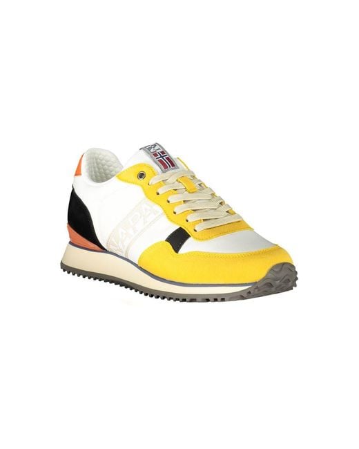 Napapijri Yellow Polyester Sneaker for men