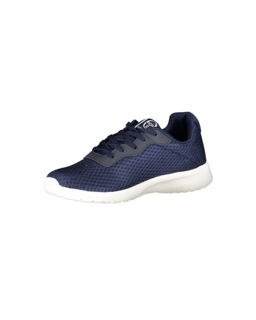Sergio Tacchini Blue Athletic Sneakers With Embroidered Details for men