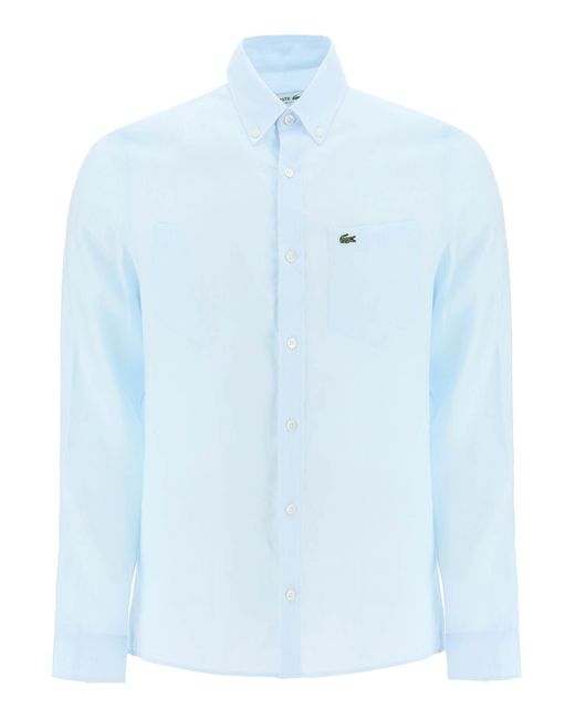 Lacoste Blue Light Linen Shirt for men