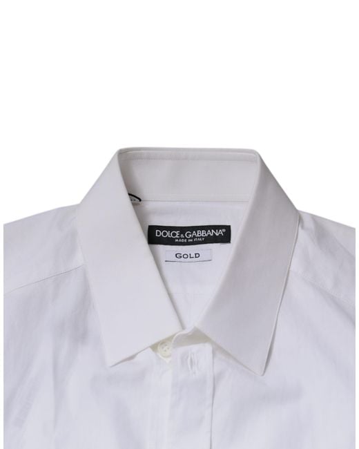 Dolce & Gabbana Purple Cotton Long Sleeves Dress Shirt for men