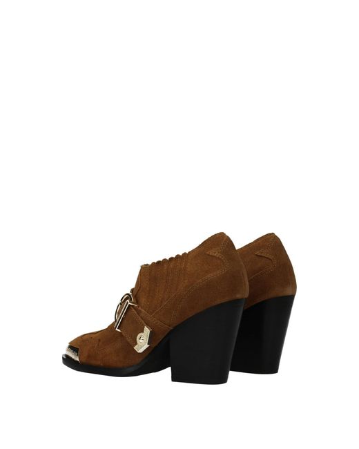 Versace Jeans Brown Leather Ankle Boots