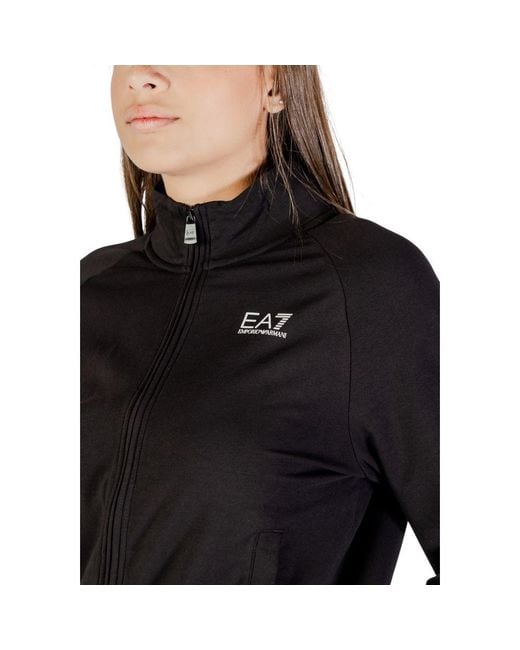 EA7 Black Cotton Tracksuit