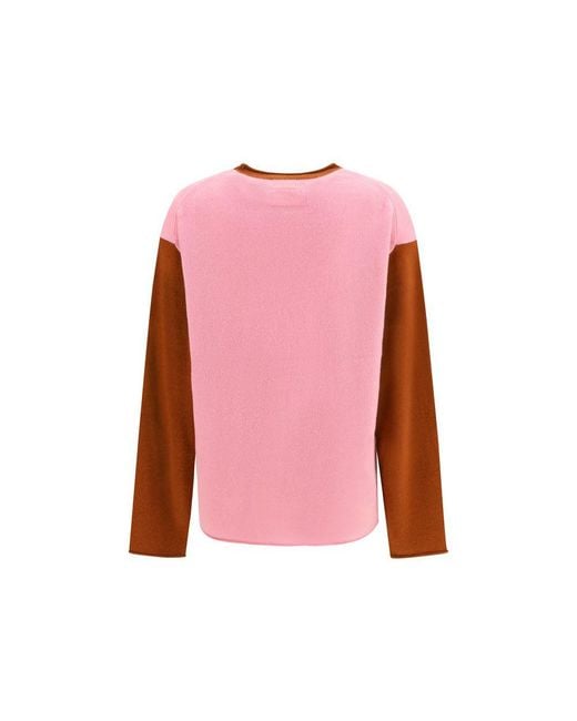 Guest In Residence Pink Multicolor Cashmere Sweatshirt
