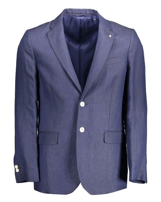 Gant Blue Ele Linen Classic Jacket for men