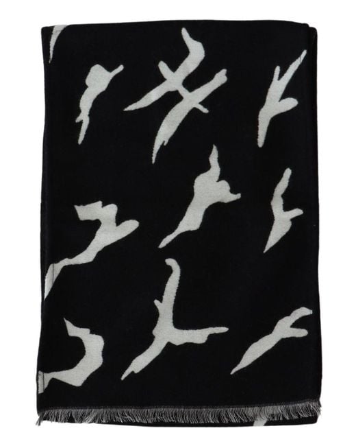 Givenchy Black Wool Winter Warm Scarf Wrap Shawl for men