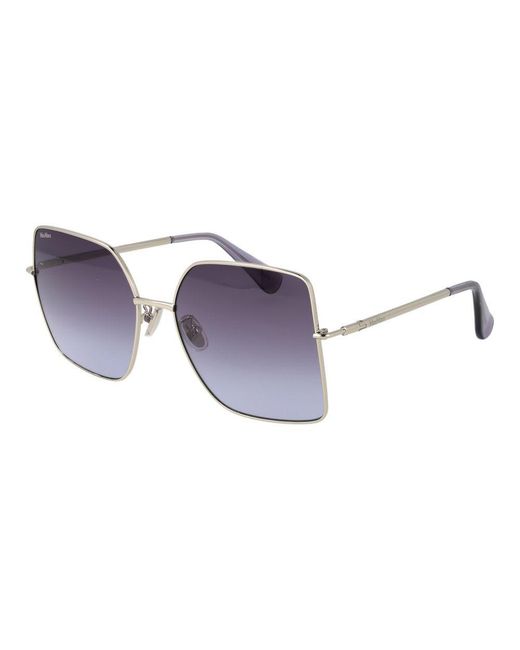 Max Mara Purple Silver Metal Sunglasses
