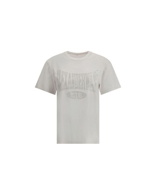Alexander Wang Gray Alexander Wang Graphic T-Shirt