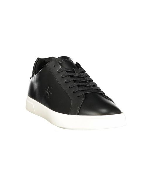 Calvin Klein Black Polyurethane Men Sneaker for men