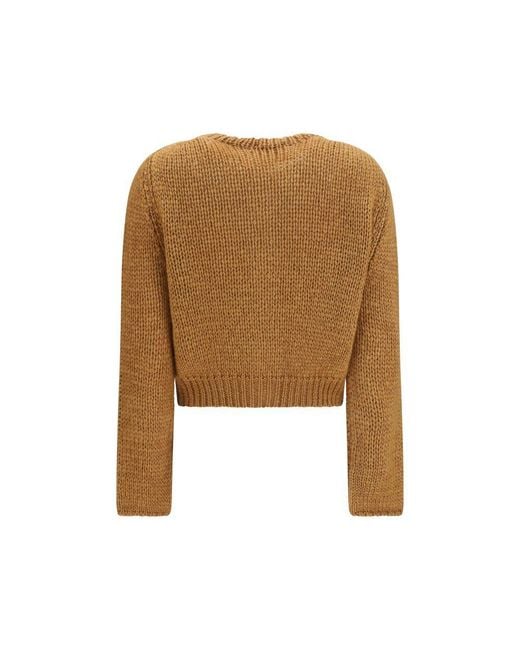 Forte_forte Brown Silk Cardigan