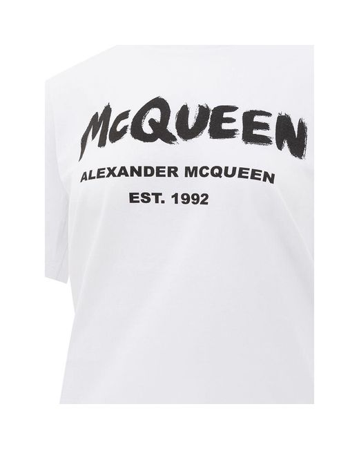 McQueen White Cotton T