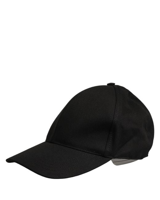 Dolce & Gabbana Men Black Cotton Baseball Capello 6 Panels Hat for men
