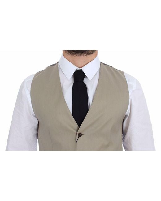 Dolce & Gabbana Blue Elegant Cotton Dress Vest for men