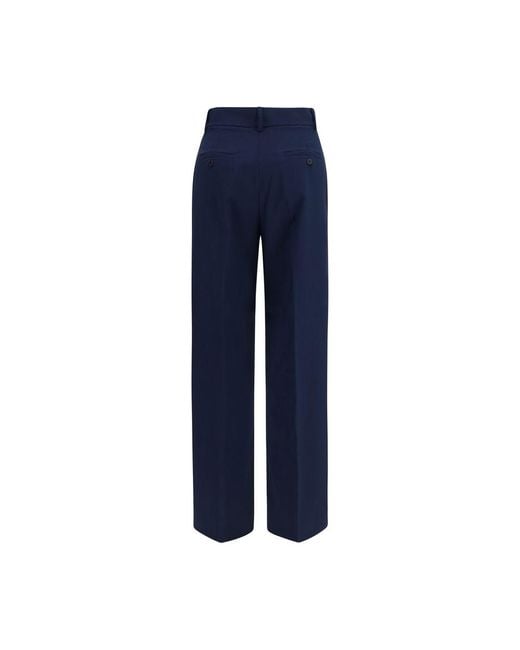Max Mara Blue Wool Oves Aries Casual Pants