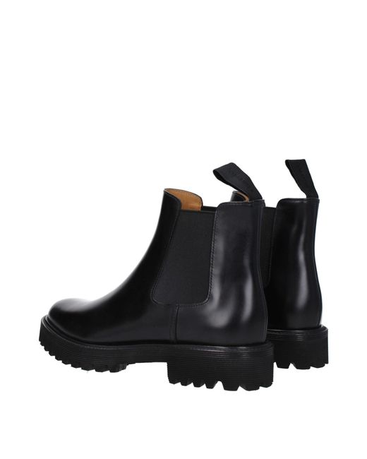 Church's Black Leather Ankle Boots