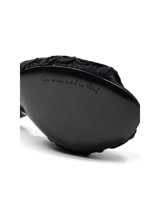 Dolce & Gabbana Black Cotton Mules