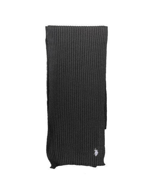 U.S. POLO ASSN. Black Wool Men's Scarf for men