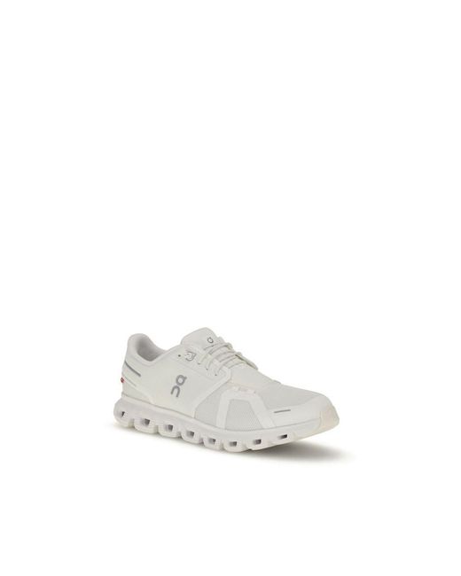 On Shoes White Recycled Polyester Athletic Sneakers for men