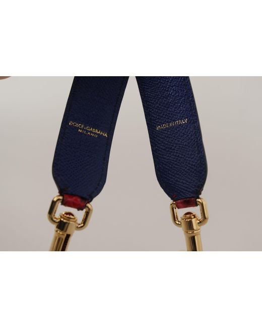 Dolce & Gabbana Black Exotic Leather Crystals Shoulder Strap