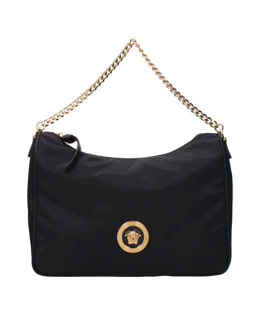 Versace Black Fabric Handbag