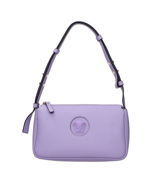 Versace Purple Shoulder Bag/Lilac Leather