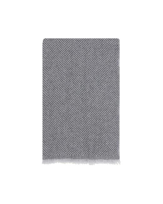 Brunello Cucinelli Gray Linen And Cashmere Scarf for men